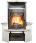 Hark Dauerbrandofen Kaminofen Avenso GT ECOplus Ofenkacheln creme-weiss (6 