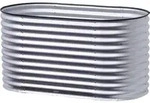 FLORAWORLD Hochbeet Silo oval160 x 80 cm x 82 cmzink aluminium