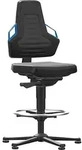 BIMOS Arbeitsstuhl Nexxit 3 Griff blau Sitzh&ouml;he 570-820 mm Kst. schwarz,Fu&szlig;ring