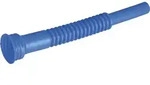 Auslaufrohr flexibel HD-PE blau L265 mm