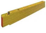STABILA Zollstock Type 707, 2 m, gelb, metrische Skala, Winkelfunktion, Meterstab aus
