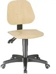 BIMOS Arbeitsstuhl 9653-3000 Unitec 2 Sitzh&ouml;he 440-620 mm mit Rollen, Holz