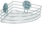 WENKO Turbo-Loc Eckablage Chrom, 26,5x20x10,5 cm
