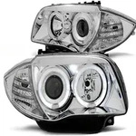 Scheinwerfer Angel Eyes passend f&uuml;r BMW 1er E81 E82 E87 E88 Bj. 04-11 Chrom