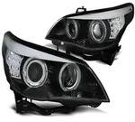Xenon Scheinwerfer CCFL Angel Eyes passend f&uuml;r BMW 5er E60 E61 05-07 Schwarz...