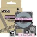 Epson LK-4PAS / C53S672103 Schriftband grau auf pink (12mm x 8m) original,