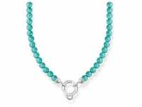 Thomas Sabo KE2187-405-17-L45v Damen-Halskette für Charms mit Türkisfarbenen Beads
