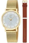 ETT Eco Tech Time ELS-11619-11MS Funk-Solar Damenuhr Atacama Goldfarben mit 2
