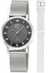 ETT Eco Tech Time ELS-11625-22MS Damen Funk-Solaruhr Atacama Edelstahl mit 2...