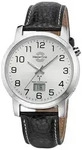 Master Time MTGA-10294-12L Herren-Funkuhr Basic Lederband Schwarz