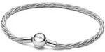 Pandora 593757C00 Damen-Armband Silber Gedrehte Schlangenkette, 17 cm