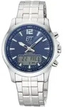 ETT Eco Tech Time EGA-11716-31M Funk-Solar Herrenuhr Professional Worldtimer Blau
