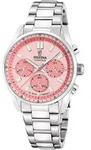 Festina F20753/4 Armbanduhr Boyfriend Chronograph Stahl/Lachsfarben