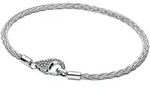 Pandora 594462C01 Damenarmband Silber Fuchsschwanz mit Pav&eacute;-Verschluss, 20 cm