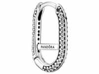 Pandora 299682C01 Single Creole Link-Ohrring Silber Pavé Weiß