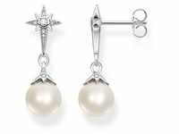 Thomas Sabo H2118-167-14 Damen-Ohrringe Perle mit Stern Silber