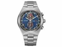 Citizen CA7090-87L Eco-Drive Herren-Armbanduhr Chronograph Titan Blau