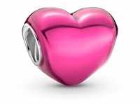 Pandora 799291C03 Silber Charm Metallisch-Pinkfarbenes Herz