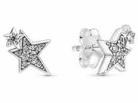 Pandora 290012C01 Damen-Ohrstecker Ohrringe Asymmetrische Sterne Silber