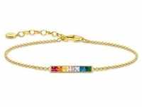 Thomas Sabo A2068-996-7-L19v Armband für Frauen Bunte Steine Goldfarben