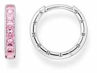 Thomas Sabo CR668-051-9 Silber-Ohrringe für Damen Creolen Pink