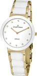 Jacques Lemans 42-7L, Jacques Lemans 42-7L Damenuhr Monaco Goldfarben/Keramik Wei&szlig;
