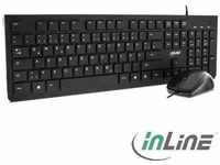 inLine 55367, InLine Basic Desktop, Tastatur-Maus Set, schwarz, USB, DE