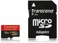Transcend TS16GUSDHC10U1, 16GB Transcend Ultimate Kit Class10 microSDHC Speicherkarte