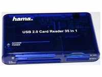 Hama 00055348, Hama USB CardReaderWriter 35in1 Kartenleser Blau