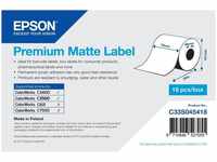 Epson C33S045418, Epson Premium Matte Label Continuous Roll, 76 mm x 35 m