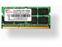 G.SKILL F3-10666CL9S-4GBSQ, DDR3RAM 4GB DDR3-1333 G.Skill SQ Series SO-DIMM,