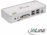 inLine 61602C, InLine KVM Switch, DVI, 2-fach, USB 4 -fach , mit Audio