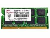 G.SKILL F3-8500CL7S-4GBSQ, DDR3RAM 4GB DDR3-1066 G.Skill SQ Series SO-DIMM,