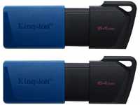 Kingston DTXM64GB-2P, 2x 64 GB Kingston DataTraveler Exodia M USB-Stick, USB-A 3.0