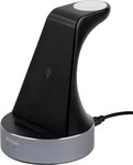 Verbatim 49555, Verbatim WCS-02 Aluminium 2-in-1 Qi Wireless+Apple Watch Charger