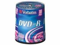 Verbatim 43549, 1x100 Verbatim DVD-R 4,7GB 16x Speed, matt silver
