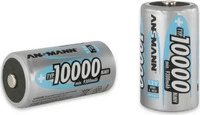 Ansmann 5030642, 1x2 Ansmann NiMH Akku 10000 Mono D 9300 mAh 5030642