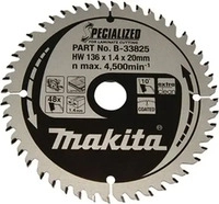 Makita B-33825, Makita SPECIALIZED S&auml;geblatt 136x20x48Z