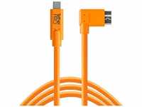Tether Tools CUC33R15-ORG, Tether Tools USB-C zu 3.0 Micro- B Right Angle 4,60m