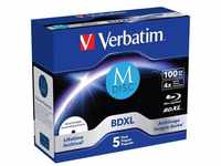 1x5 Verbatim M-Disc BD-R Blu-Ray 100GB 4x Speed inkjet print. JC 43834