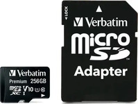 Verbatim 44087, Verbatim microSDXC 256GB Class 10 UHS-I incl Adapt. 44087
