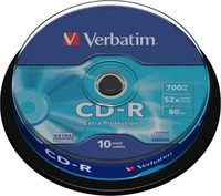 Verbatim 43437, 1x10 Verbatim CD-R 80 / 700MB 52x Speed Extra Protection CB