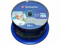 Verbatim 43812, 1x50 Verbatim BD-R Blu-Ray 25GB 6x Speed DL Wide Printable CB