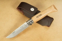 Opinel 001089, Opinel Taschenmesser No. 08 inkl. Etui mit Edelstahlklinge