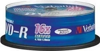 Verbatim 43522, 1x25 Verbatim DVD-R 4,7GB 16x Speed, matt silver