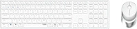 Rapoo 14356, Rapoo 9850M Wei&szlig; QWERTZ Kabelloses Multi-Mode-Deskset