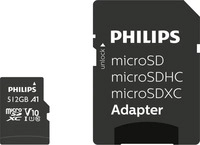 Philips FM51MP45B/00, Philips MicroSDXC Card 512GB Class 10 UHS-I U1 incl. Adapter