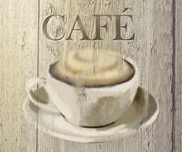 Glasr&uuml;ckwand CAF&Eacute;