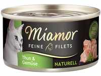 Miamor Feine Filets Naturell Thunfisch & Gemüse 24x80g