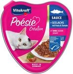 Vitakraft Katzenfutter Po&eacute;sie Sauce mit Seelachs und Tomate 15x85g